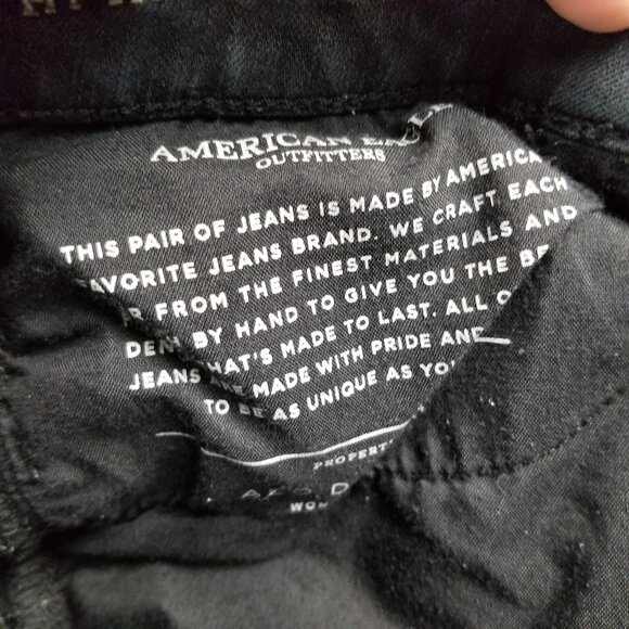 American Eagle Outfitters Jeans Womens 8 Black Hi-Rise Jegging Stretch Denim - Picture 10 of 12